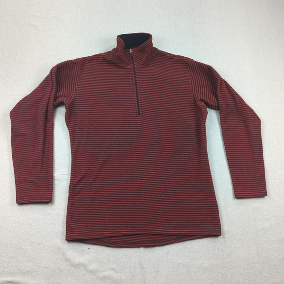 Patagonia Other - Vtg Patagonia Fleece Jacket Mens Small Red Striped Capilene 1/4 Zip Made in USA